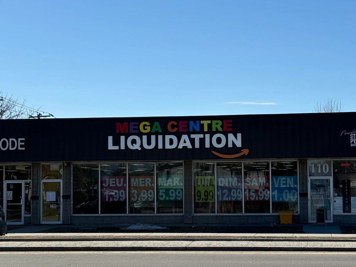 Mega Centre Liquidation Gatineau bin store in Unknown, Quebec — a Canadian liquidation store with daily price drops.