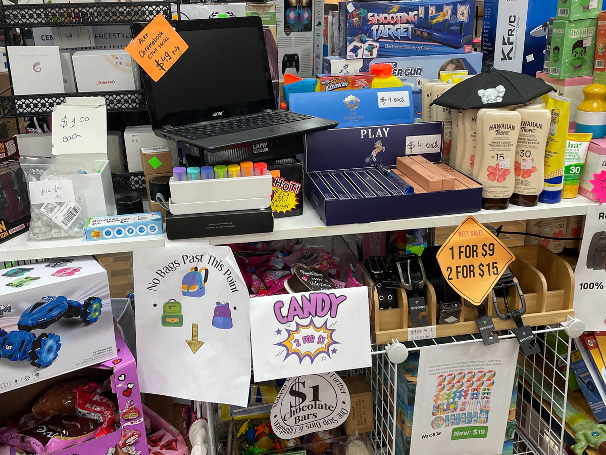 One Stop Bins & Liquidation bin store in Belleville, Ontario — a Canadian liquidation store with daily price drops.