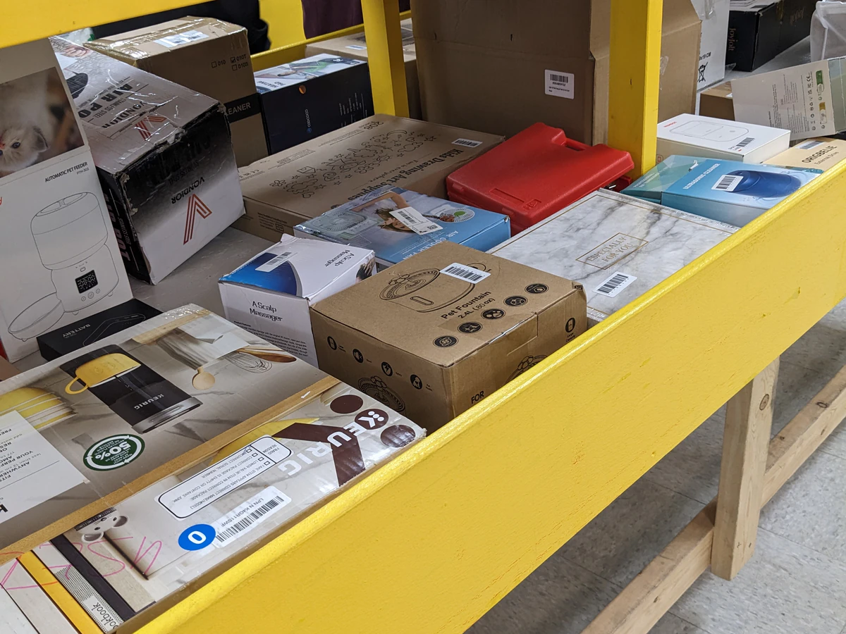 Super Binz Liquidation bin store in Calgary, Alberta — a Canadian liquidation store with daily price drops.
