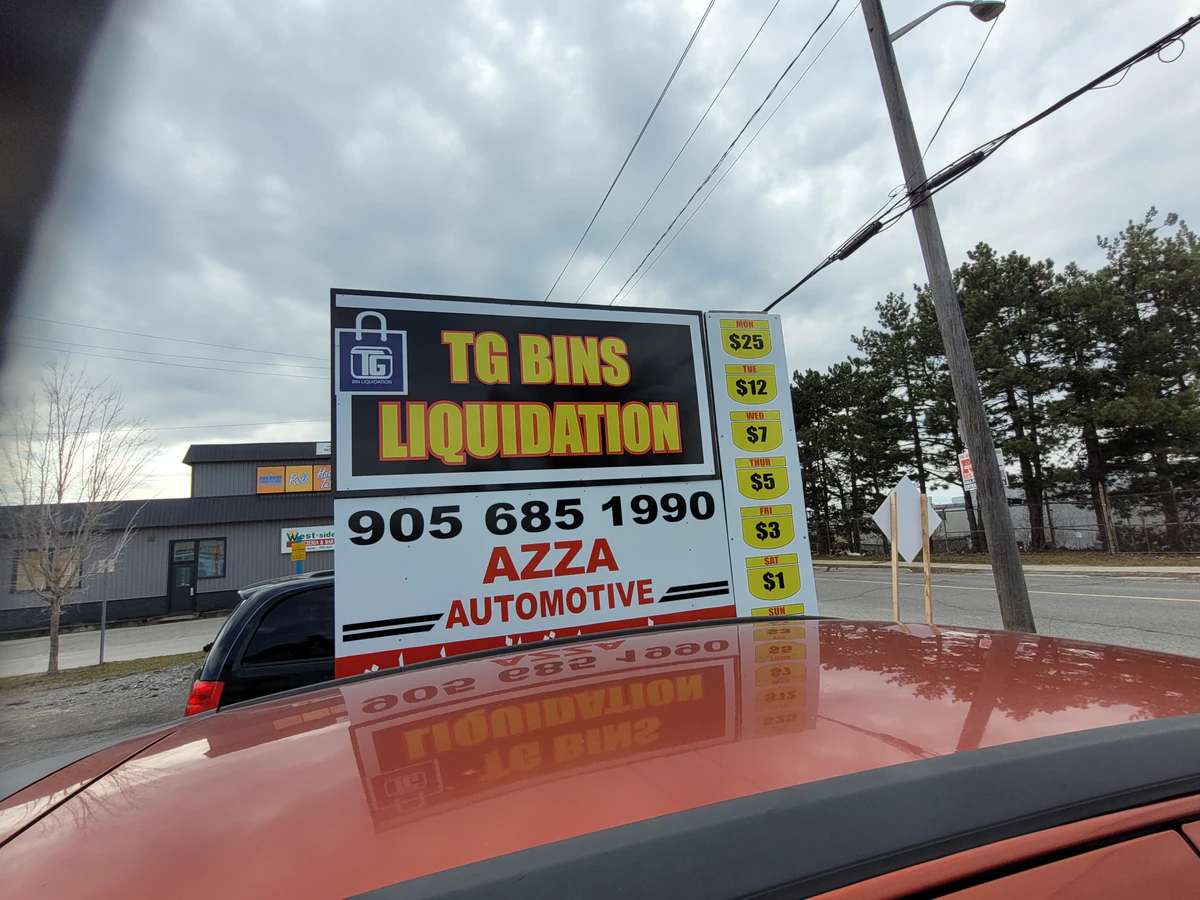 TG Bins bin store in St Catharines, Ontario — a Canadian liquidation store with daily price drops.