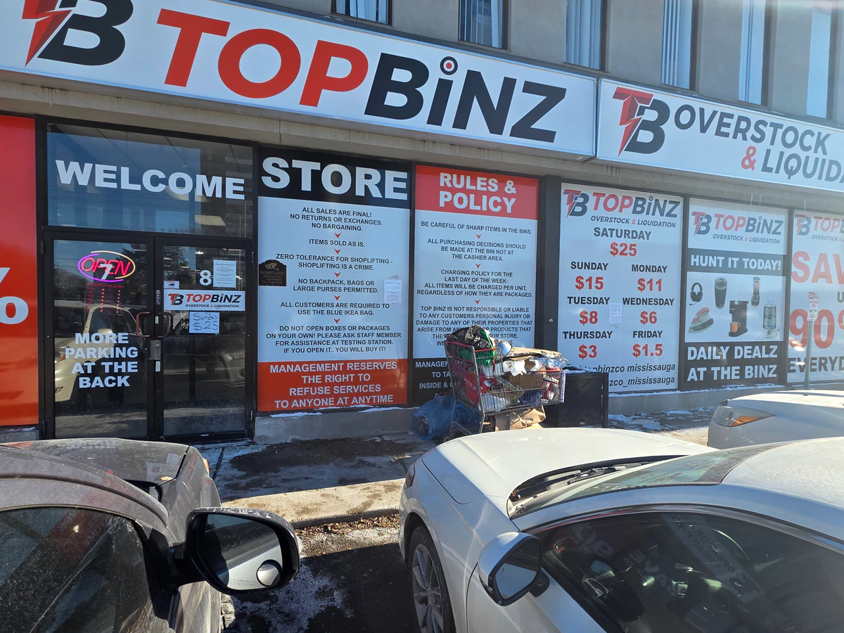 Top Binz Co Mississauga bin store in Unknown, Ontario — a Canadian liquidation store with daily price drops.