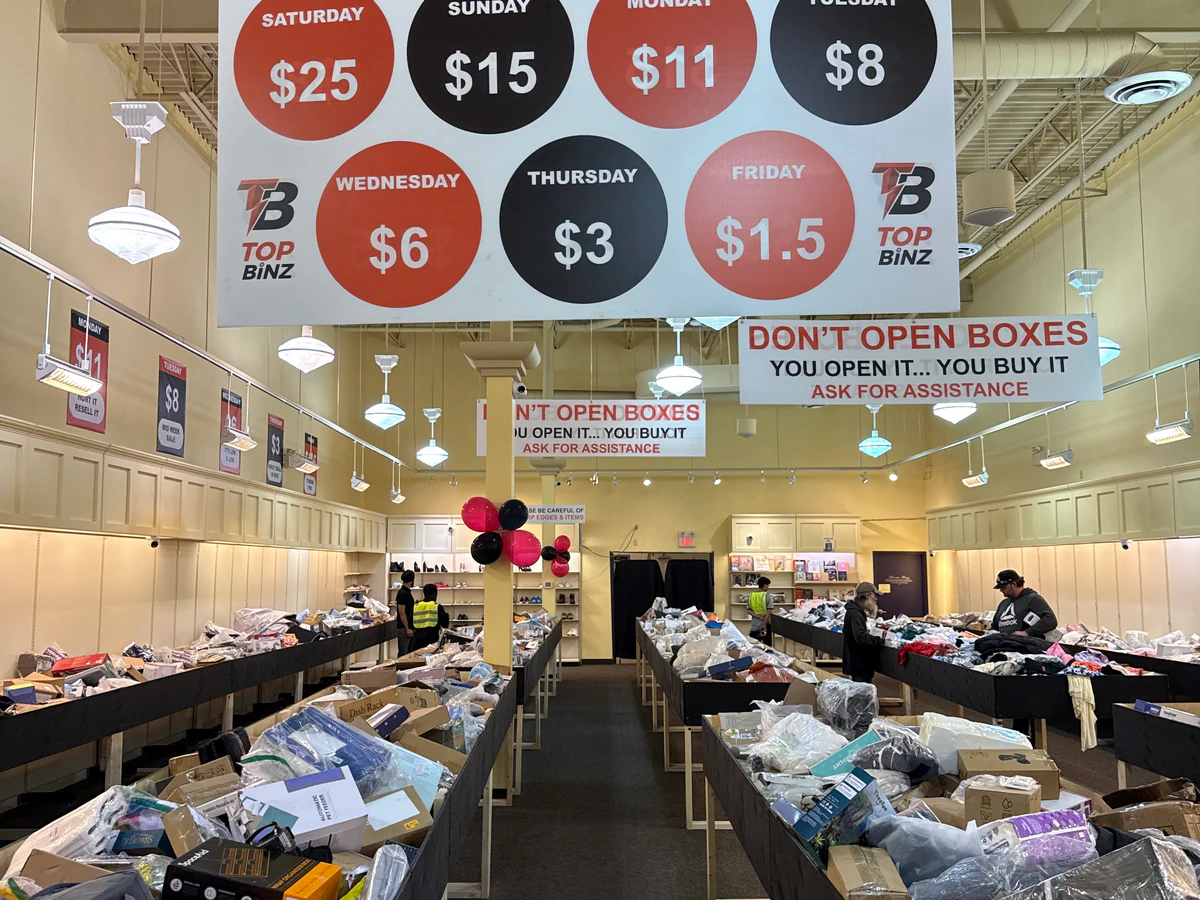 Top Binz Overstock & Liquidation bin store in Kingston, Ontario — a Canadian liquidation store with daily price drops.