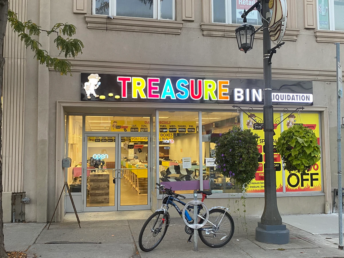 Treasure Bin bin store in Etobicoke, Ontario — a Canadian liquidation store with daily price drops.