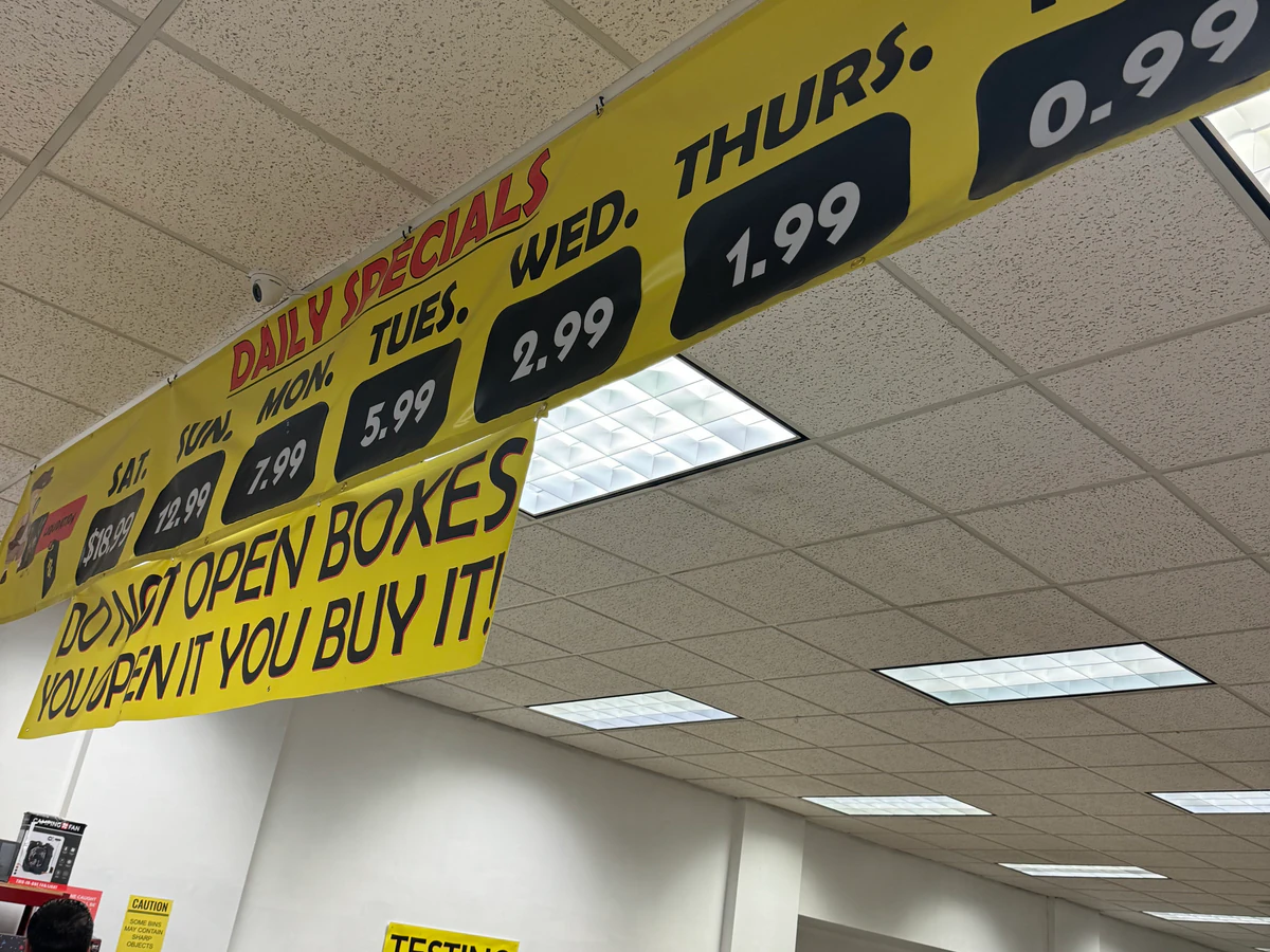 Treasure Bin bin store in Etobicoke, Ontario — a Canadian liquidation store with daily price drops.