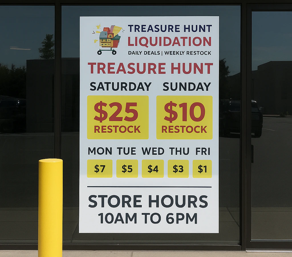 Treasure Hunt Calgary bin store in Unknown, Alberta — a Canadian liquidation store with daily price drops.