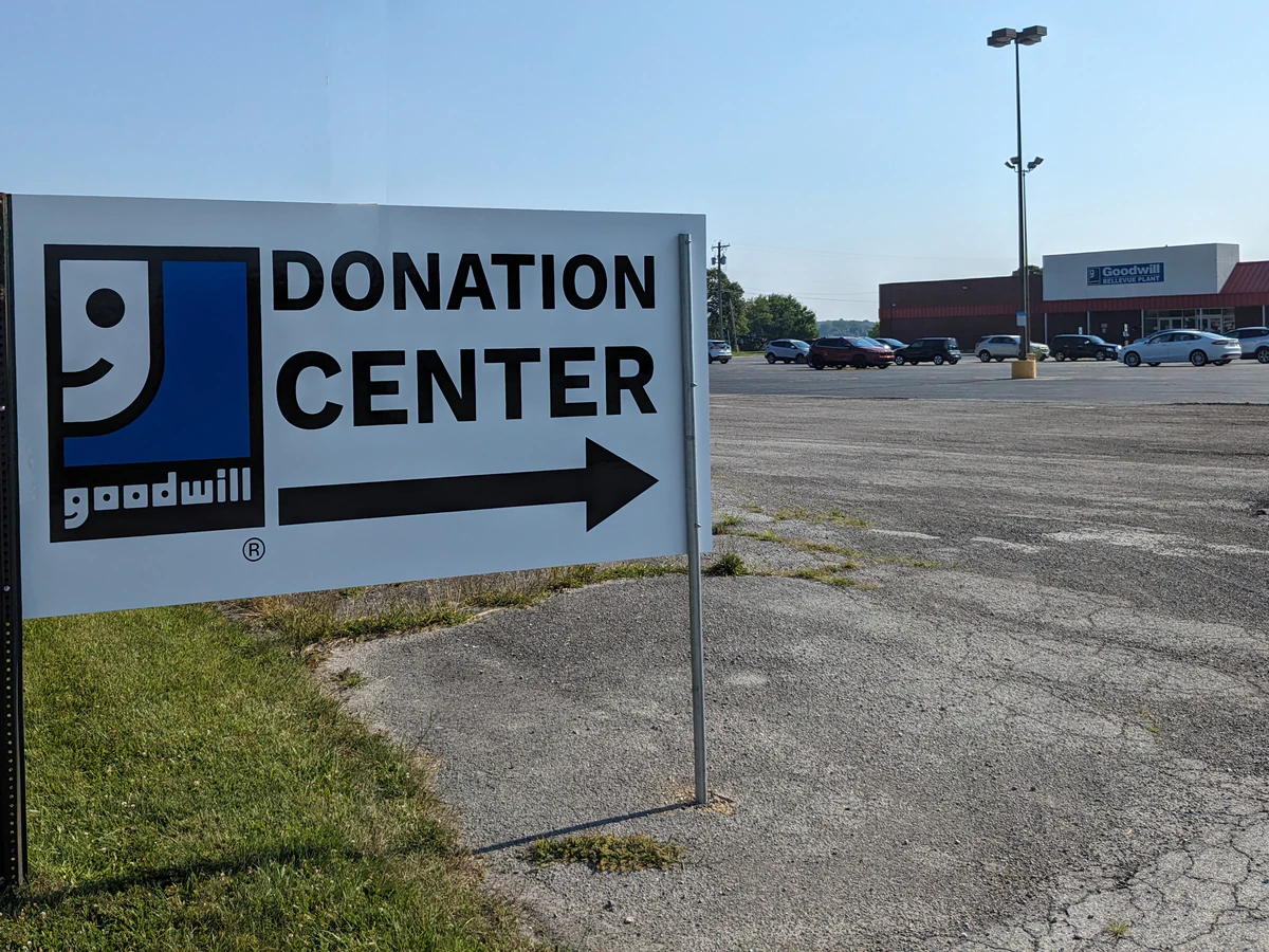 Goodwill Bellevue Industrial Plant in Bellevue, Ohio, highlighting the spacious interior layout of the retail store.