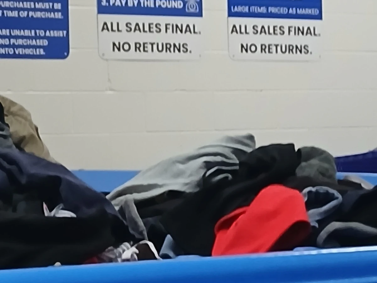 Goodwill Bellevue Industrial Plant in Bellevue, Ohio, featuring the main entrance and checkout area of the thrift shop.