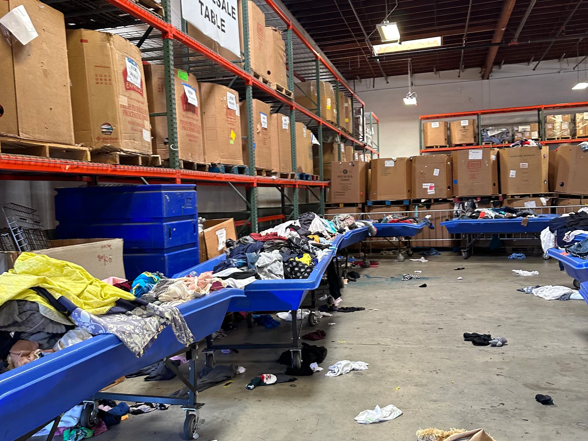 Goodwill Clearance Center in South San Francisco, California, highlighting the spacious interior layout of the retail store.