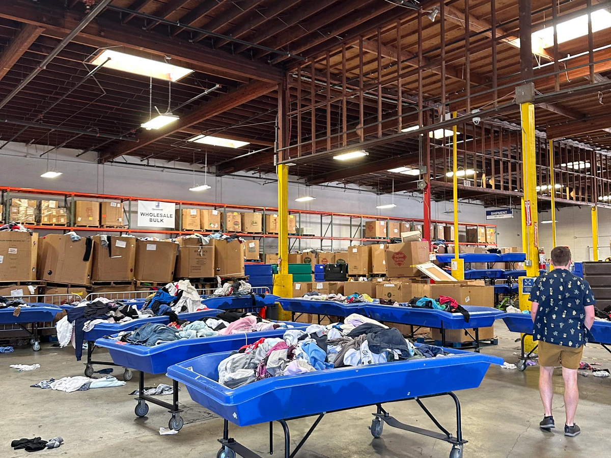 Goodwill Clearance Center, a Goodwill thrift store featuring the main entrance and checkout area of the thrift shop..