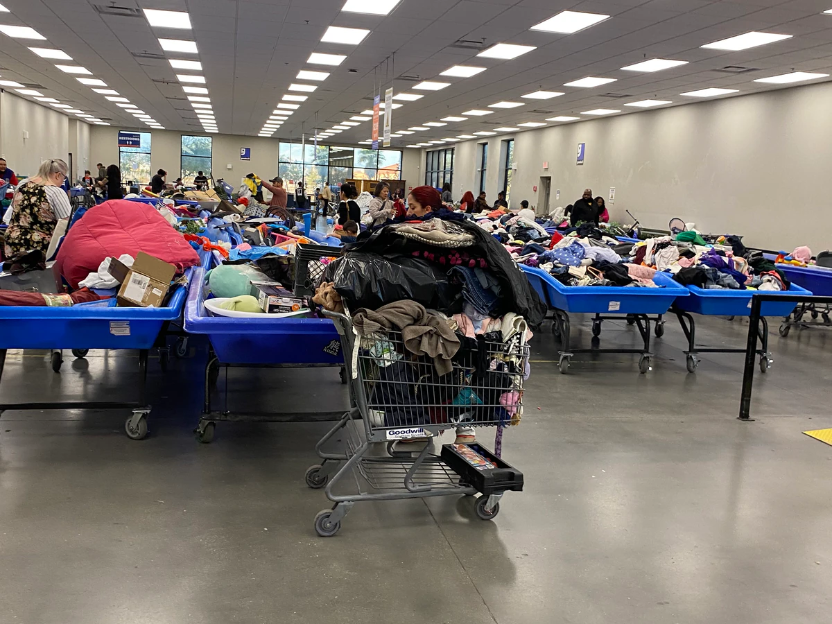 Goodwill Clearance Center in Las Vegas, Nevada, highlighting the spacious interior layout of the retail store.