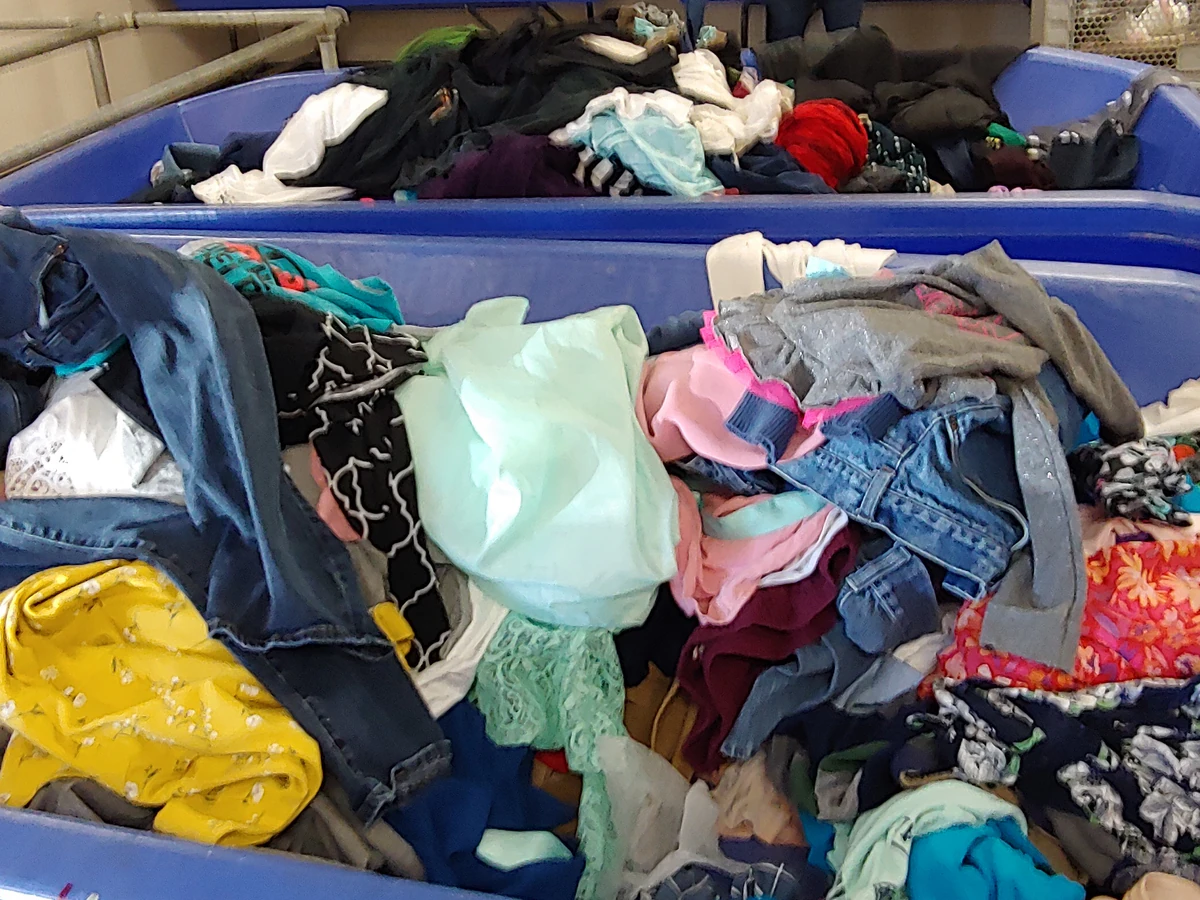 Goodwill Gulf Coast - Airport Bargain Store in Mobile, Alabama, displaying a large open layout with rows of donation bins.