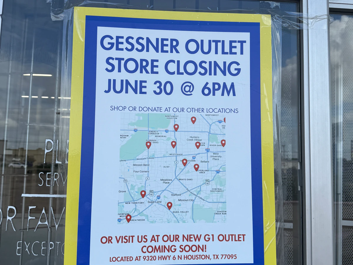 Goodwill Houston clearance center in Houston, Texas, featuring the main entrance and checkout area of the thrift shop.