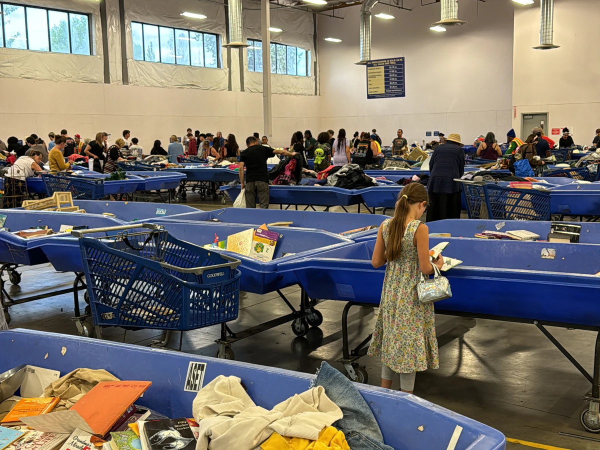 Goodwill Industries of the Columbia Willamette, a Goodwill thrift store highlighting the spacious interior layout of the ret.