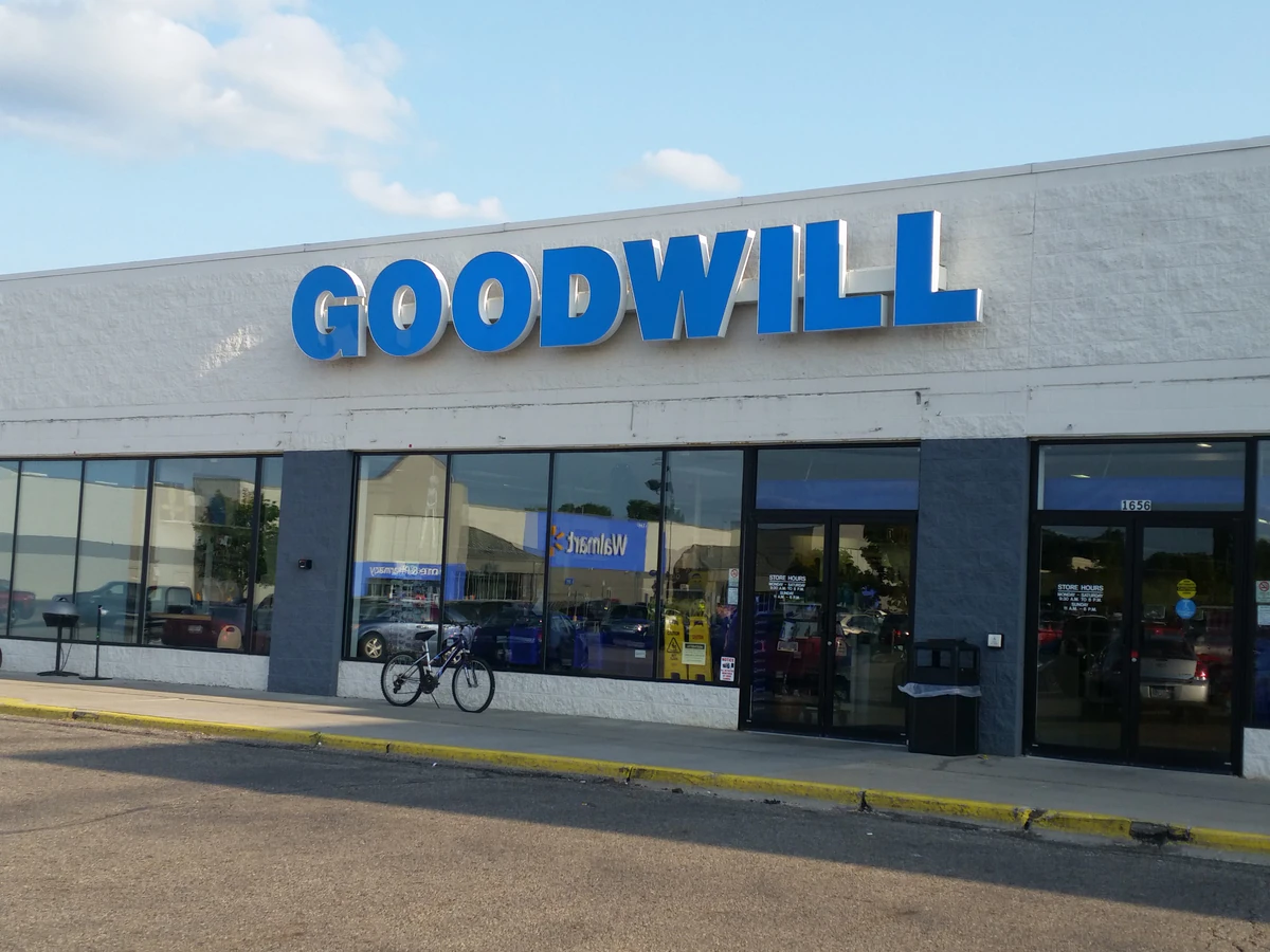 Goodwill in Charlotte, Michigan, a Goodwill thrift store featuring the main entrance and checkout area of the thrift shop.