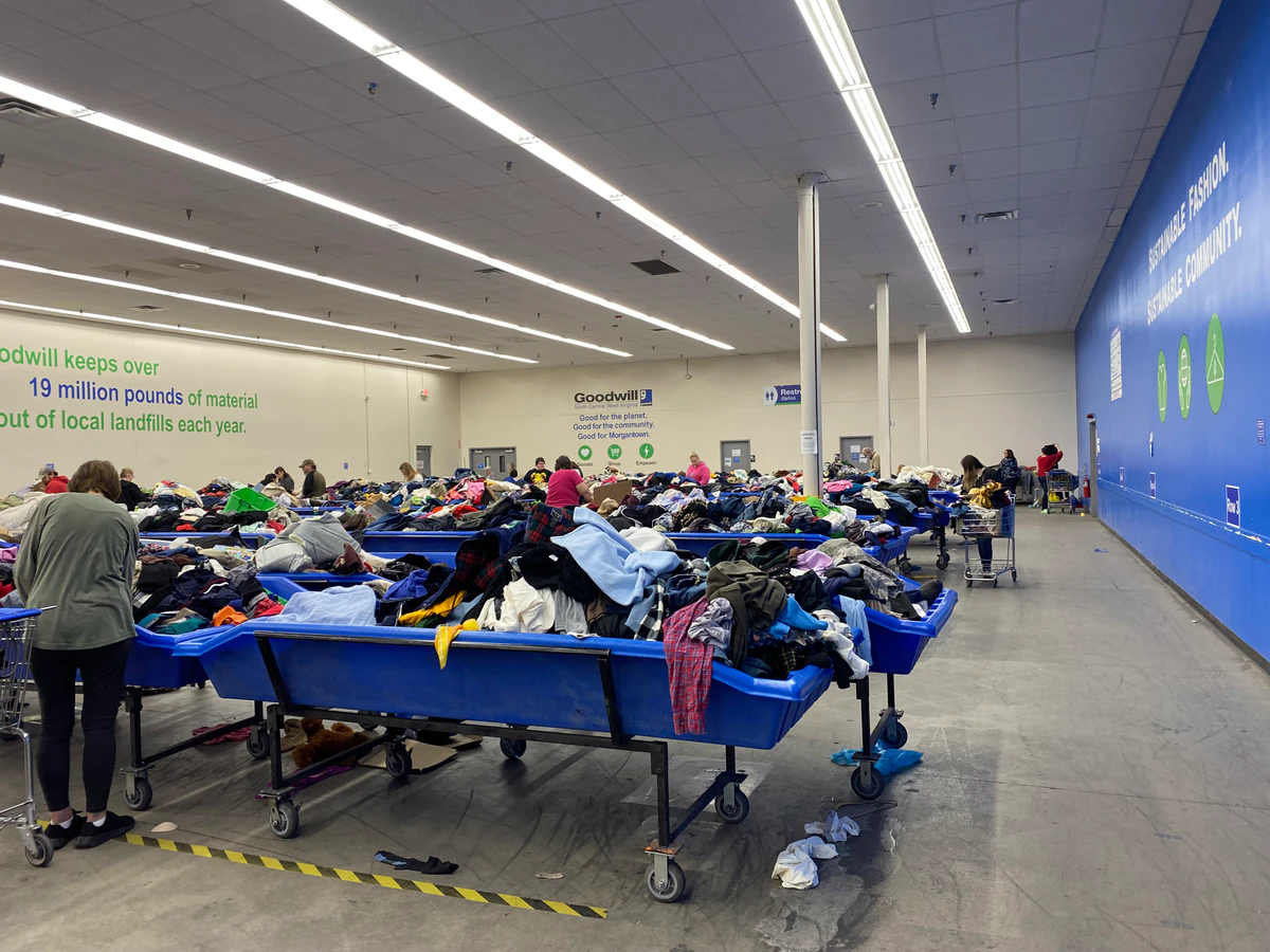 Goodwill of North Central West Virginia, a Goodwill thrift store highlighting the spacious interior layout of the retail sto.