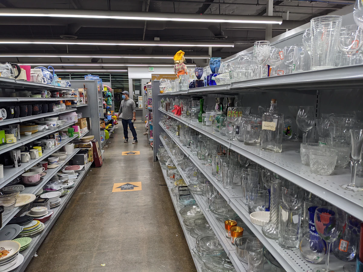 Goodwill of Orange County Marketplace, a Goodwill thrift store highlighting the spacious interior layout of the retail store.