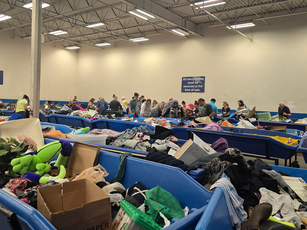 Goodwill of Southwestern Pennsylvania, a Goodwill thrift store showing rows of affordable footwear and accessories for sale..