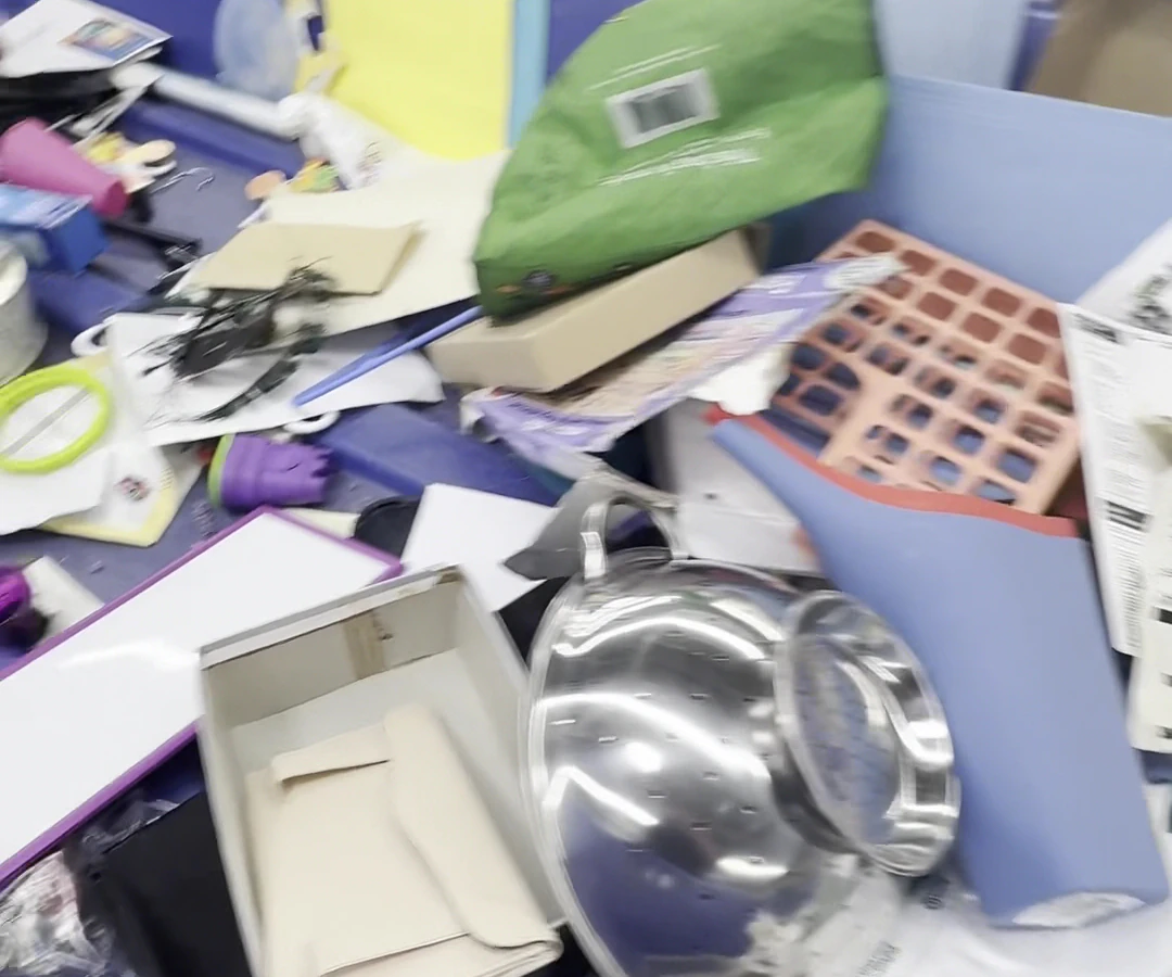Goodwill Outlet Store in Bellmawr, New-jersey, displaying a large open layout with rows of donation bins.