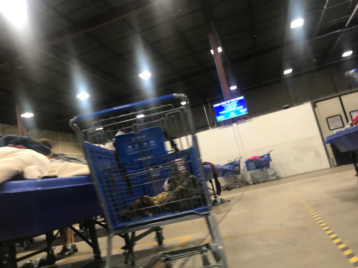 Goodwill Outlet in Salt Lake City, Utah, a Goodwill outlet store displaying a large open layout with rows of donation bins.