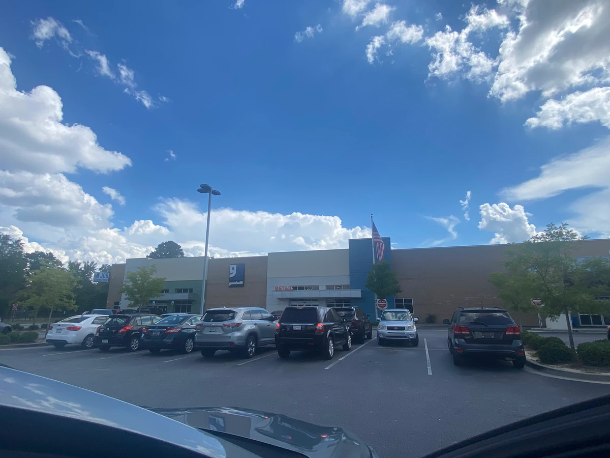 Goodwill in West Columbia, South-carolina, featuring the main entrance and checkout area of the thrift shop.