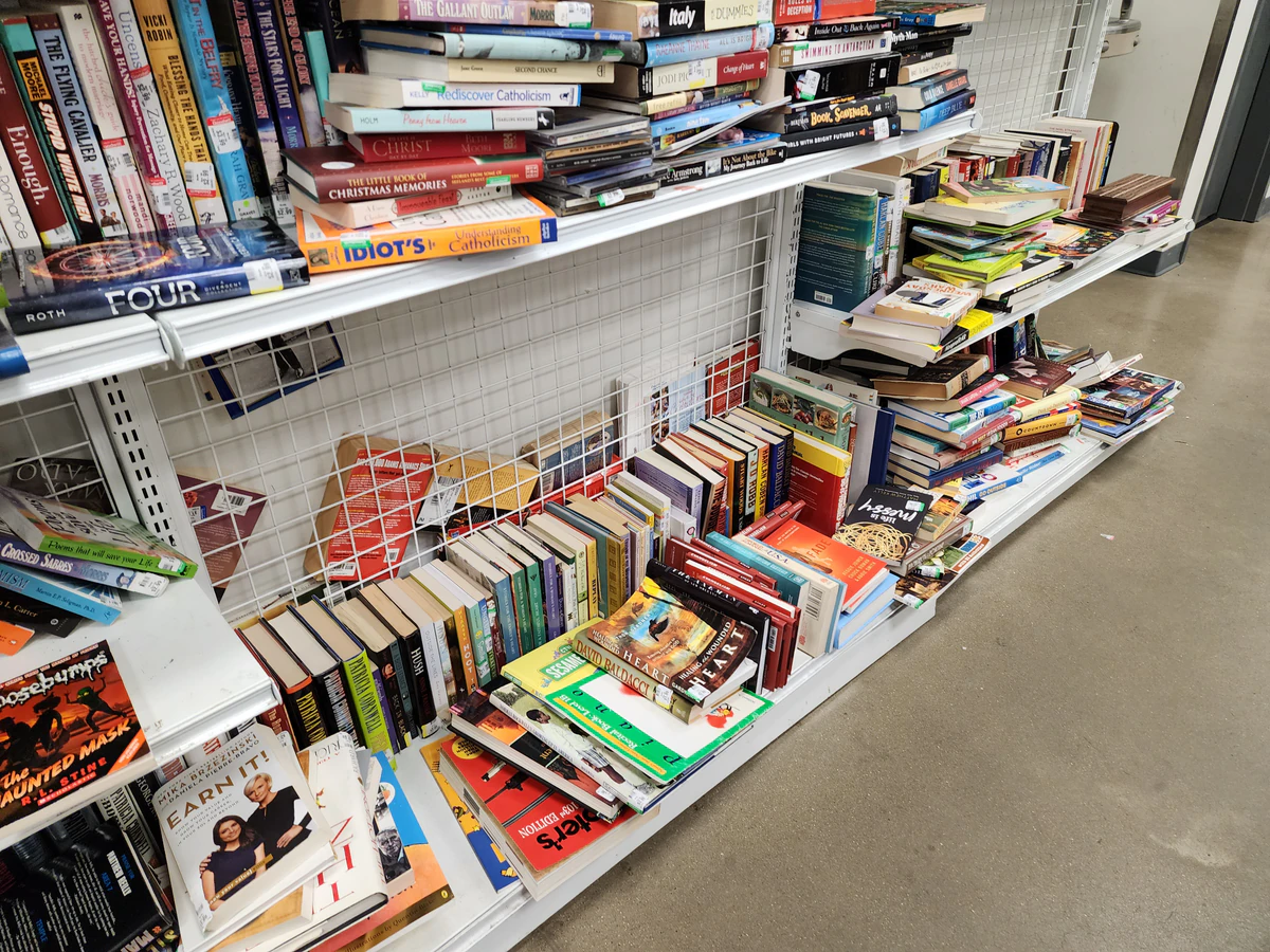 Goodwill Store & Donation Center in Avondale, Pennsylvania, featuring the main entrance and checkout area of the thrift shop.