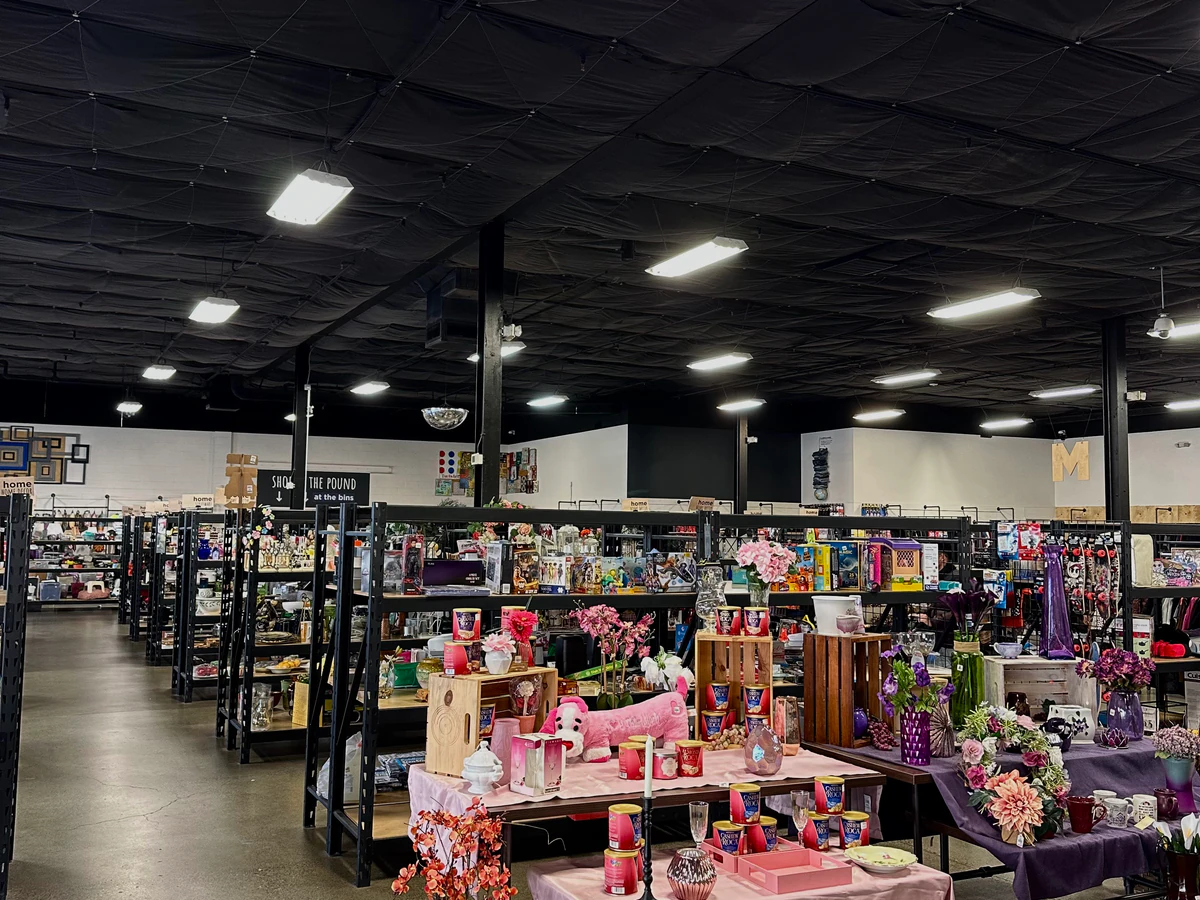Kent Goodwill in Kent, Washington, a Goodwill thrift store featuring the main entrance and checkout area of the thrift shop.