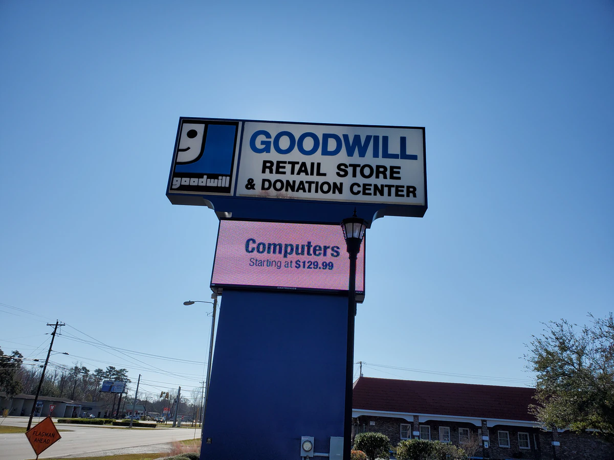 Palmetto Goodwill in North Charleston, South-carolina, highlighting the spacious interior layout of the retail store.
