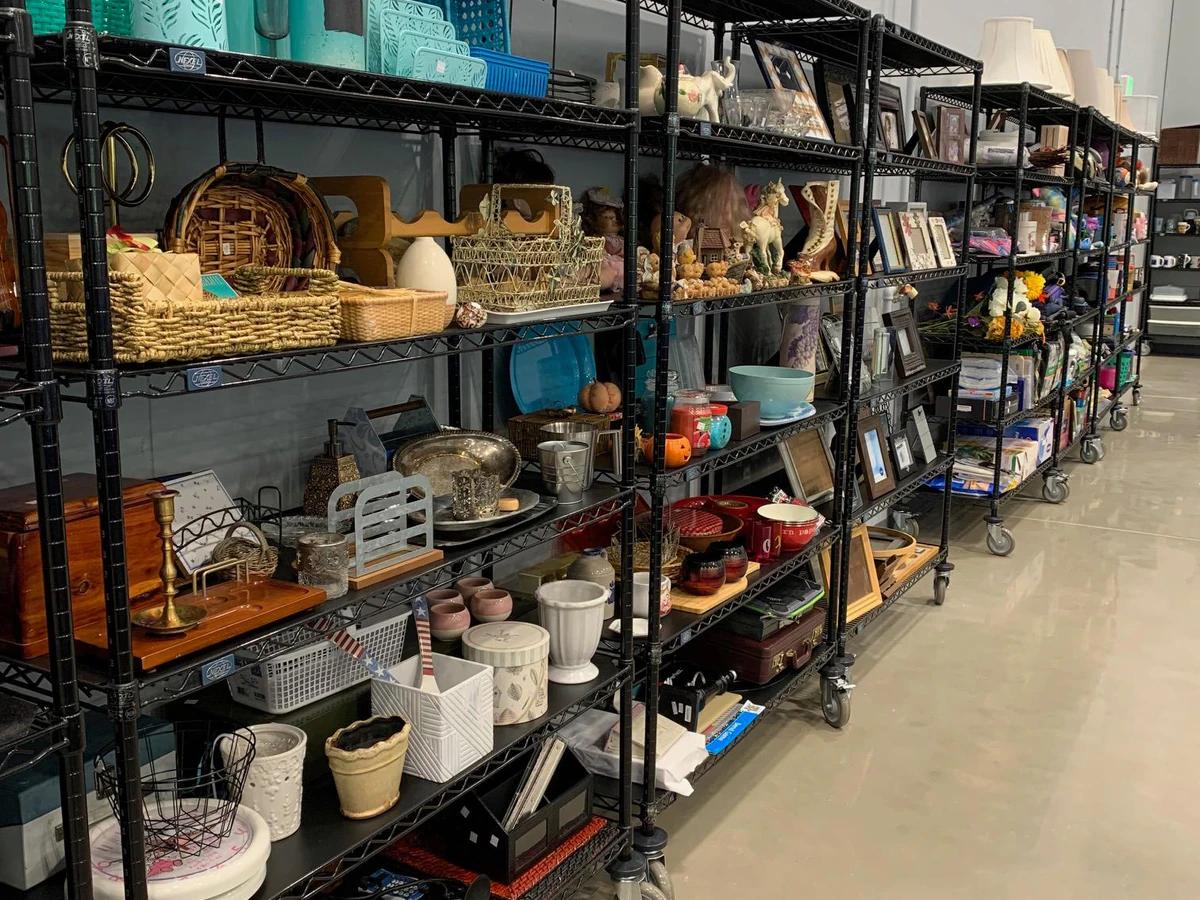 Second Editions - Rock Hill (Goodwill Outlet), a Goodwill outlet store displaying a large open layout with rows of donation .