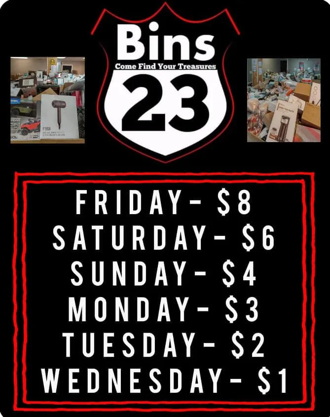 23 Bins and More interior merchandise display - discount store in pikeville, kentucky.