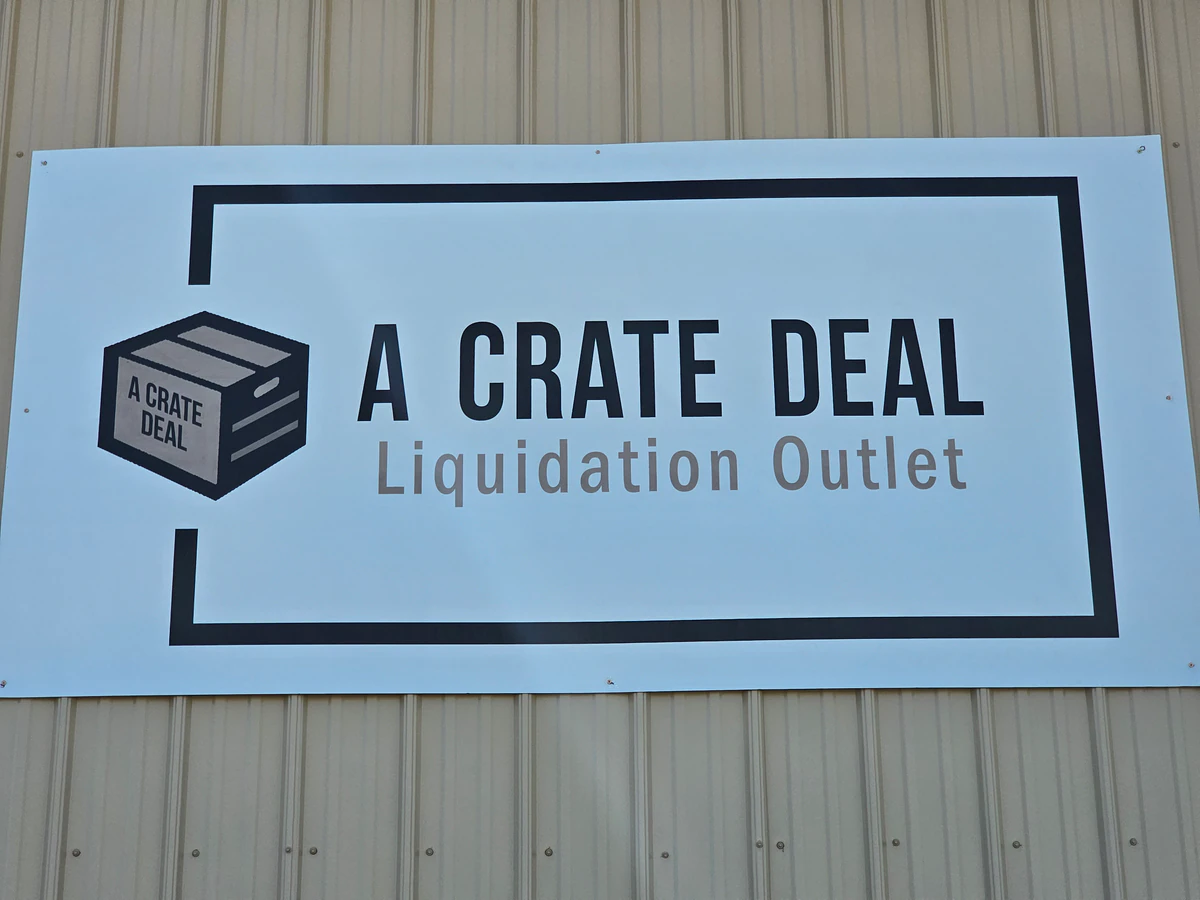 A Crate Deal Liquidation Outlet interior merchandise display - outlet store.
