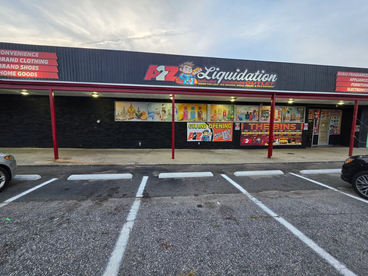 A2Z Liquidation Outlet bin store in Rocky Mount, NC — a liquidation store with daily price drops.