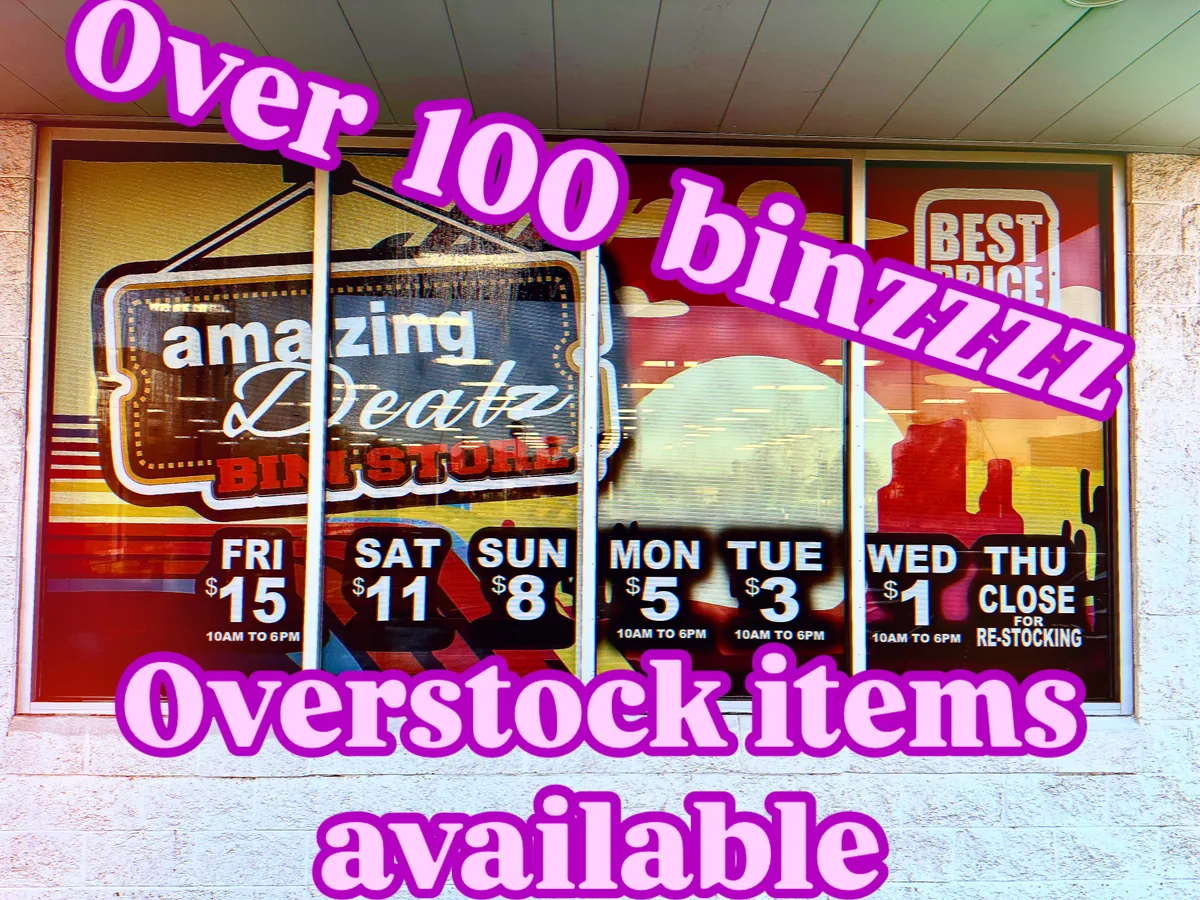 AMAZING DEALZ BIN STORE bin store in Tucson, AZ — a liquidation store with daily price drops.