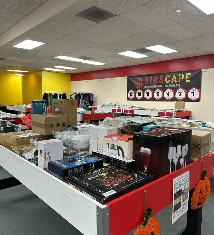 Binscape – Spring Hill interior merchandise display - discount store in spring hill, florida.