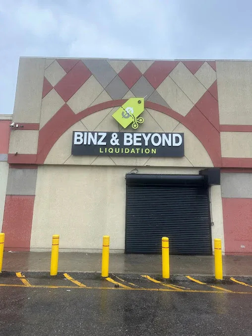 BINZ and BEYOND interior merchandise display - discount store in detroit, michigan.