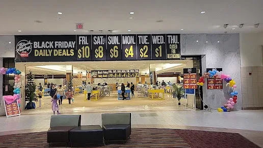 Black Friday Daily Deals interior merchandise display - discount store in alexandria, woodbridge, sterling, manassas, virginia.