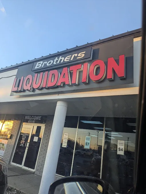 Brothers Liquidation interior merchandise display - discount store in sterling heights, michigan.