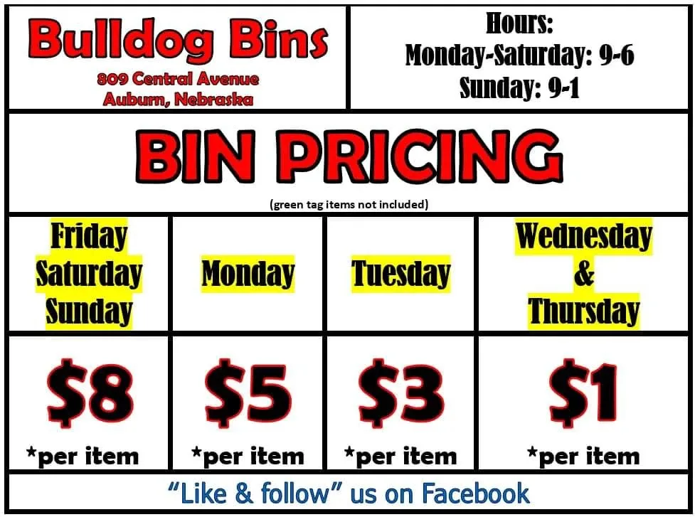 Bulldog Bins interior merchandise display - wholesale market in auburn, nebraska.