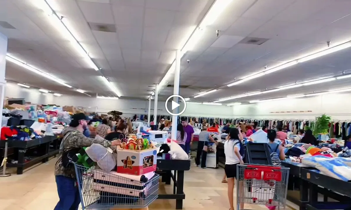 Crazy Hot Buys Houston interior merchandise display - discount store.