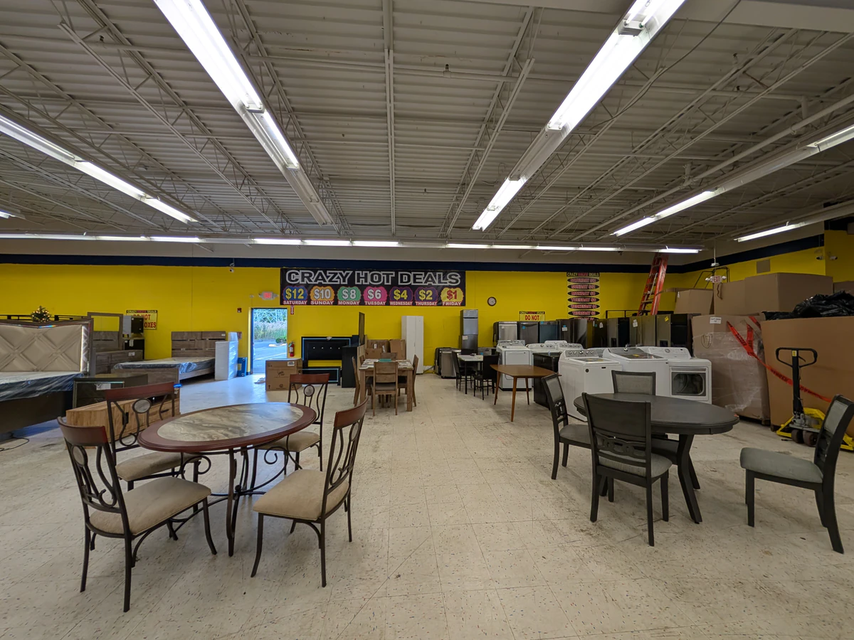 Crazy Hot Deals interior merchandise display - bin store in nanuet and monroe, new york.