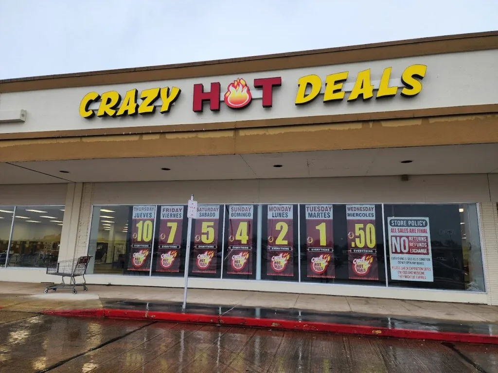 Crazy Hot Deals interior merchandise display - store in shreveport, louisiana.