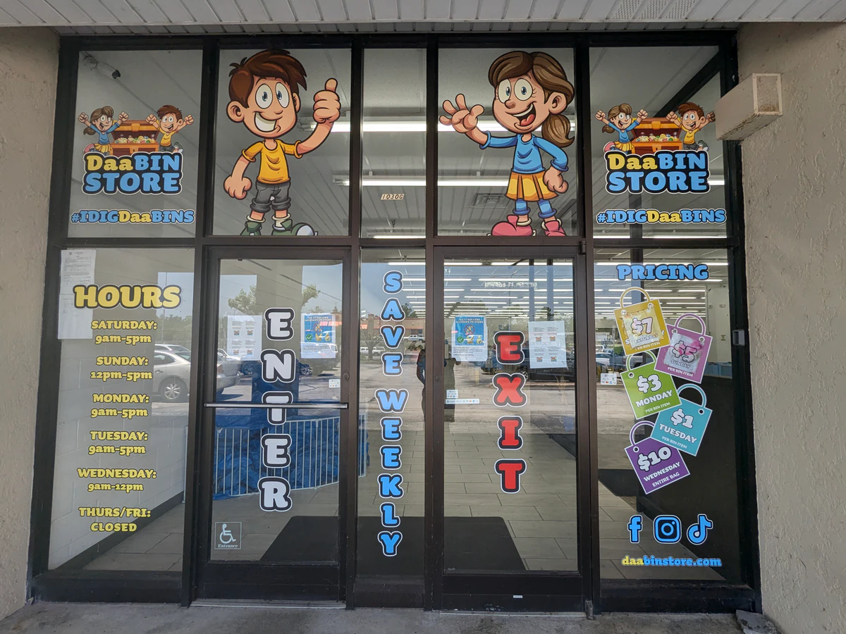 DaaBIN STORE interior merchandise display - discount store in kinston, north carolina.