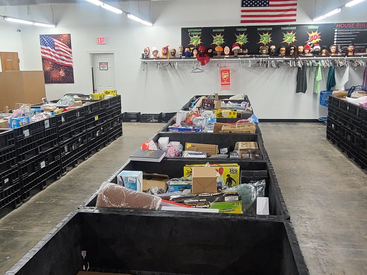 Daily Deals Bargain Bins interior merchandise display - discount store in joplin, missouri.