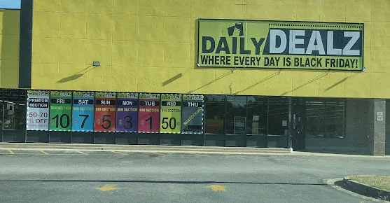 Daily Dealz interior merchandise display - store in macon, georgia.