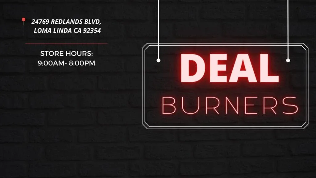 Deal Burners interior merchandise display - outlet store in loma linda, california.