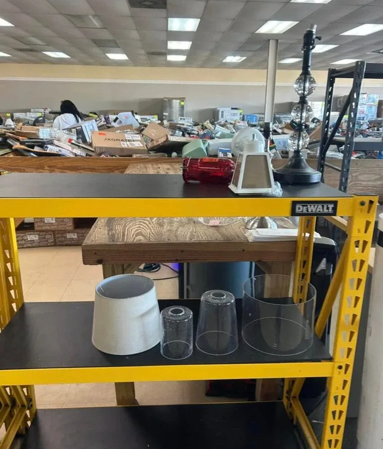Deals N’ Steals Bin Store & Discount Outlet interior merchandise display - store in jesup, georgia.