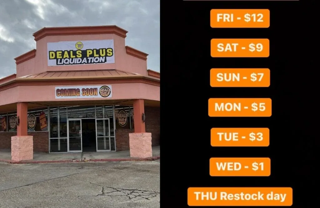 Deals Plus interior merchandise display - store in slidell, louisiana.