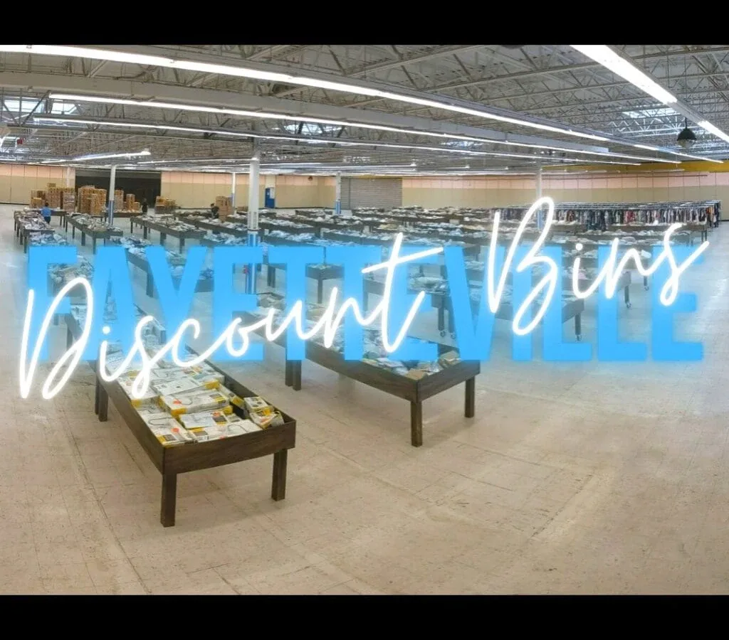 Discount Bins Fayetteville interior merchandise display - bin store in fayetteville, arkansas.