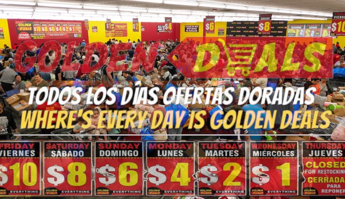 Golden Deals interior merchandise display - discount store in odessa, texas.