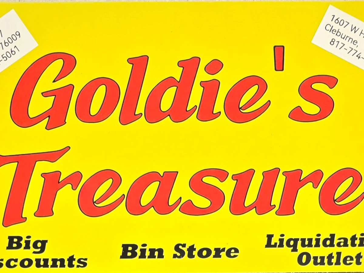 Goldie’s Treasures interior merchandise display - store in alvarado, texas.