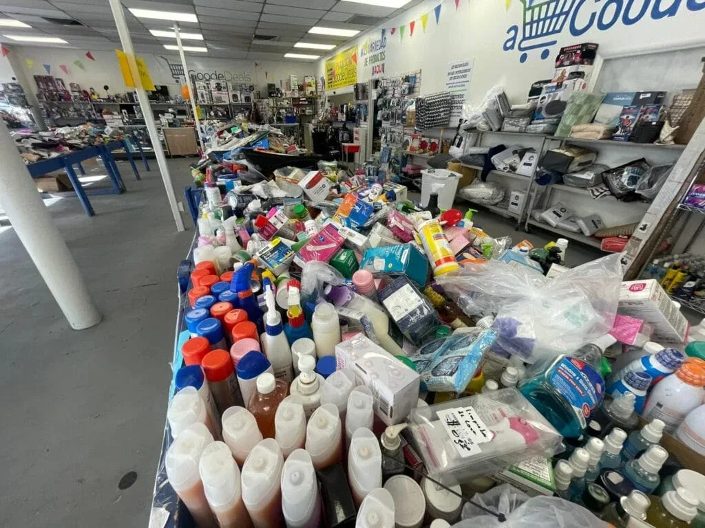 Goode Deals Nogales interior merchandise display - bin store in nogales, arizona.